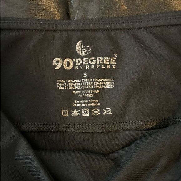 90 Degree by Reflex Black Mesh Athletic Leggings Size Small - Picture 7 of 10